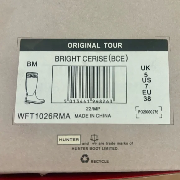 Original HUNTER tall boots in HOT Pink size 7/EU 38 - Picture 5 of 7